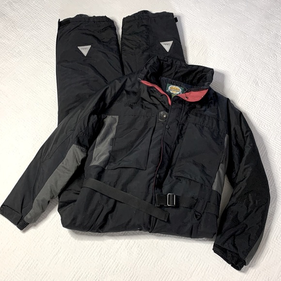Cabela's Jackets & Coats Cabelas Insulated Full Body Snow Snowmobile Suit Black Gray Mens